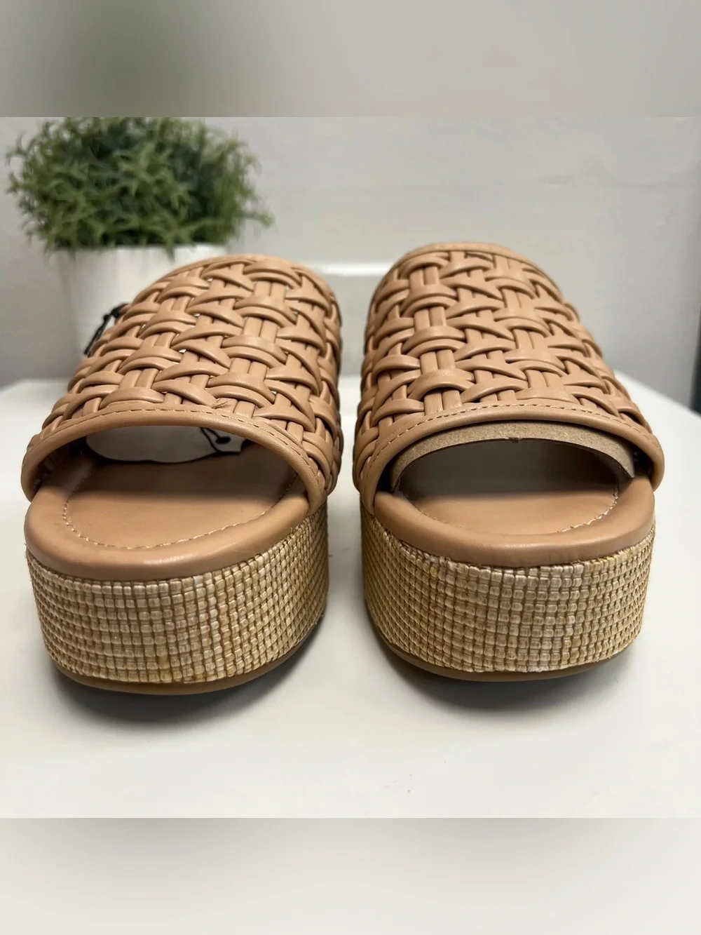 Marc Fisher Tan Bashina Slip On Wedge - NEW - Size 11